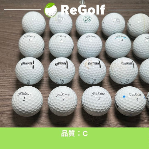 【中古】 ロストボール タイトリスト ツアーソフト ホワイト 2024年モデル 20球 Cランク ゴルフボール リゴルフ